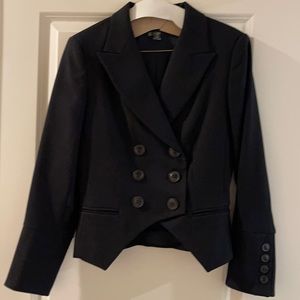 Zara cropped black tux blazer